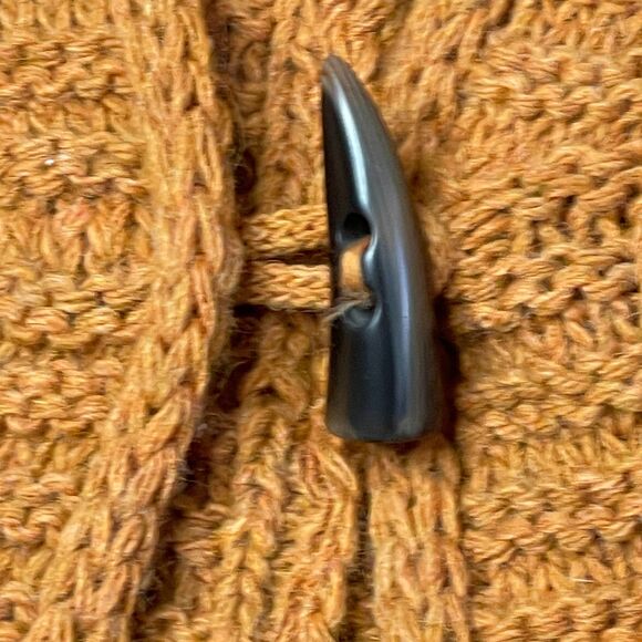 Berretti Made in Italy Alpaca Wool Cable Knit Cardigan | Rust Orange XL - Picture 14 of 16